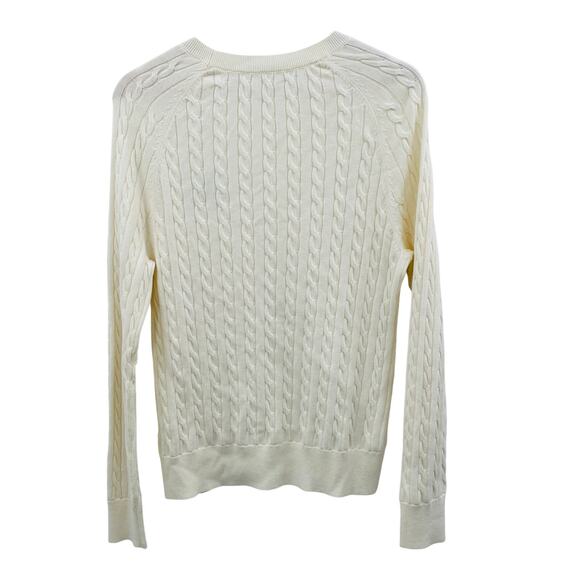 Fairway & Greene S Ivory Cable Knit Cordillera Sweater - Picture 4 of 5